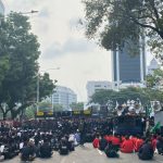 Demo Mahasiswa Digelar di Kawasan Monas, Pengendara Diminta Waspadai Potensi Kemacetan.